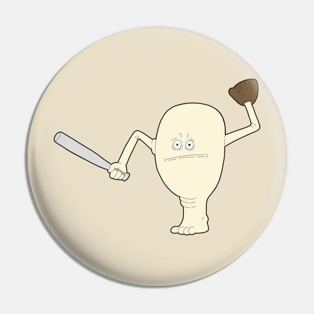 Baseball Head Pin by Dubschin