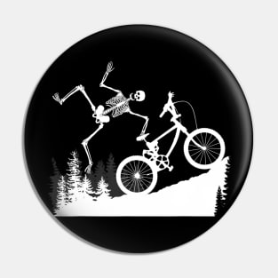 Funny Skeleton BMX Halloween Gift For Men And Boys Pin