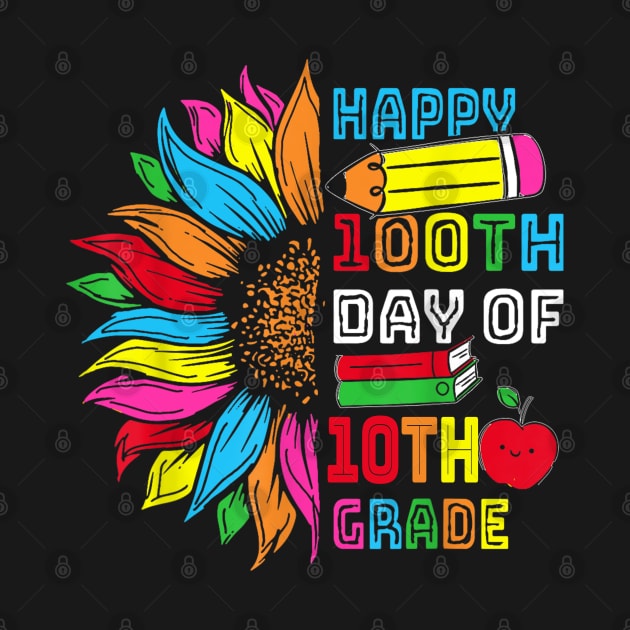 Happy 100th Day Of Tenth Grade 100 Days Smarter by cyberpunk art
