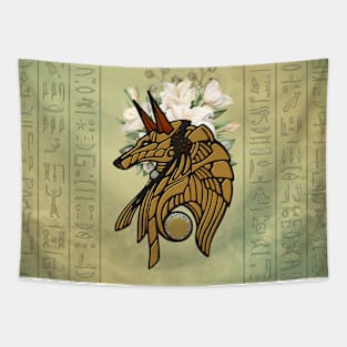 Anubis represented as a jackal Tapestry