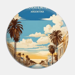 Corrientes Argentina Vintage Tourism Poster Pin