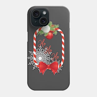 Candy Cane Ho Ho Ho Frame Phone Case