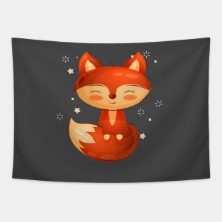 Cute Fox Animals Tapestry