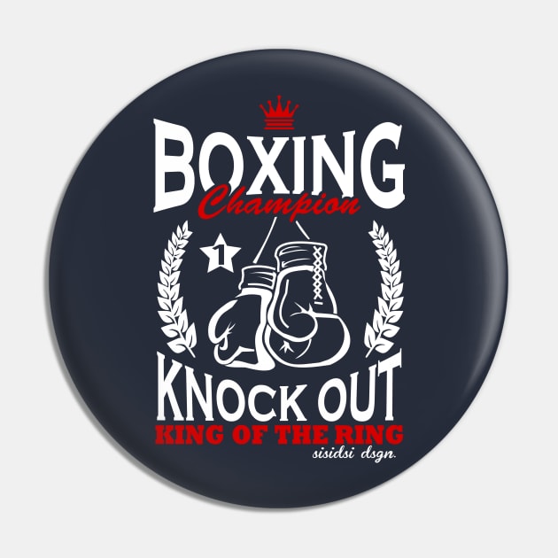 Boxing Champion Pin by sisidsi