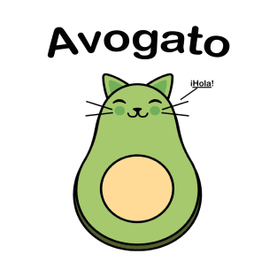 Womens Avogato Funny T Shirt Avocado Cat Cute Cat Face Novelty Tee T-Shirt