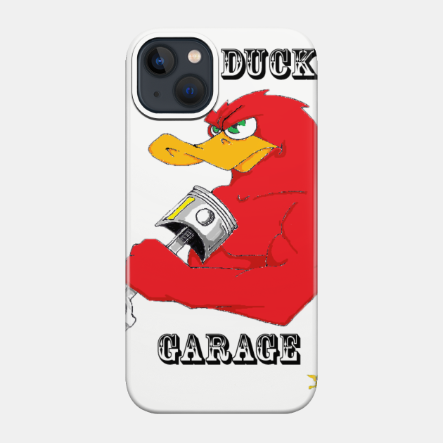 RED DUCK GARAGE LOGO - Logo - Phone Case