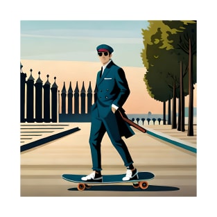 Napolean On a Skateboard - Historical Pop Culture T-Shirt