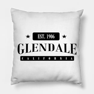 Glendale Est. 1906 (Standard Black) Pillow