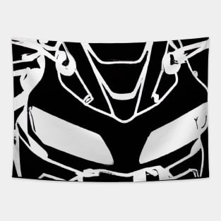 Outline Motorcycle Tapestry