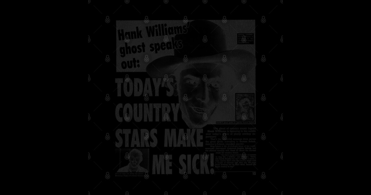 Speaks From Beyond the Grave Country Music Sticker TeePublic