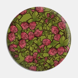 Beautiful Clover Flowers Pattern Pin