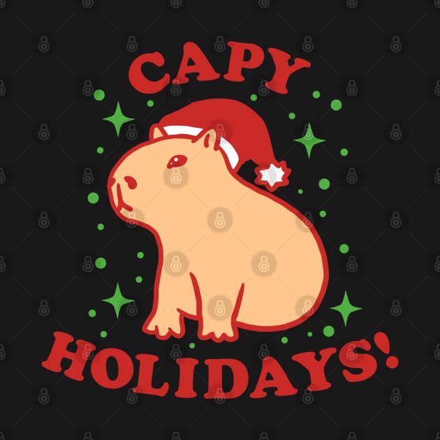 Capybara Christmas Capy Holidays by popcornpunk