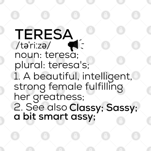 Teresa Name Definition Teresa Female Name by TeeLogic