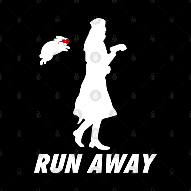 Run Away King Arthur Killer Rabbit White by original84collective