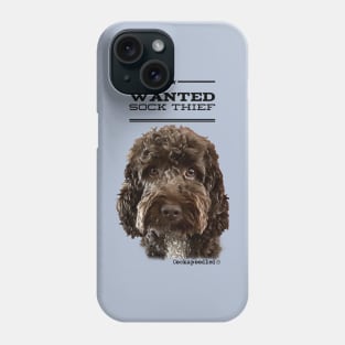 Cockapoo / Doodle Dog Sock Thief Phone Case