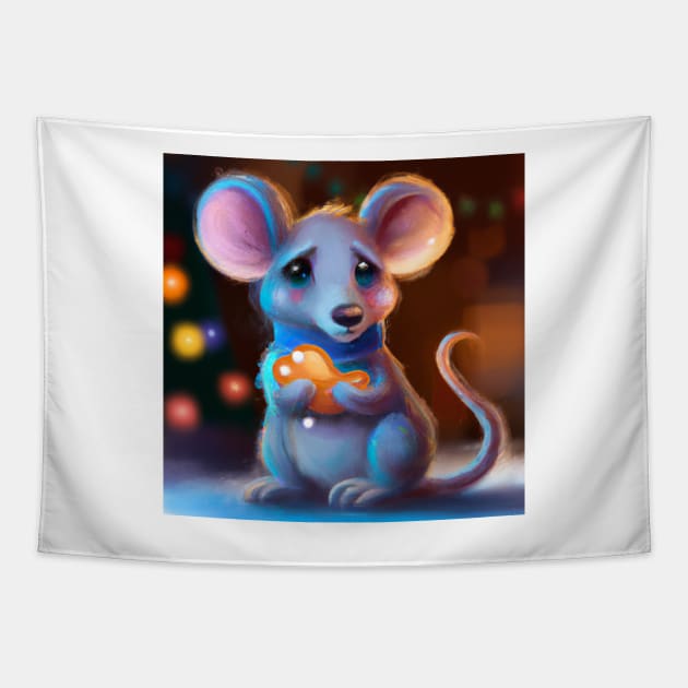 Cute Mouse Drawing Tapestry by Play Zoo