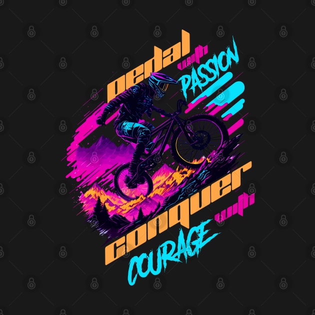 Padal with passion conquer with courage | BMX by T-shirt US