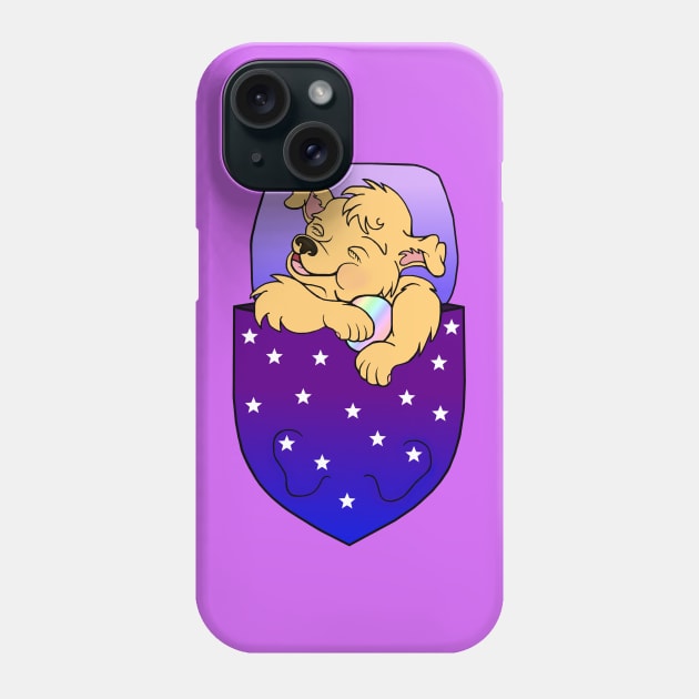 Night Time Dreaming Pocket Puppy Phone Case by Art by Deborah Camp