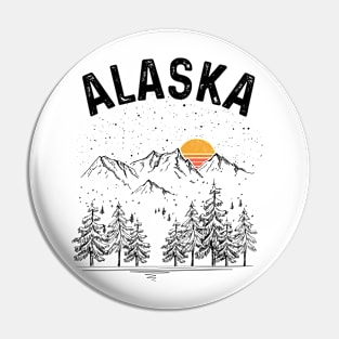 Alaska State Vintage Retro Pin