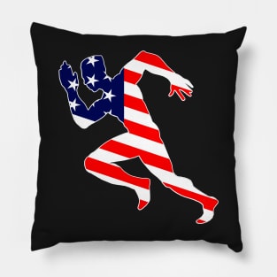 TRACK & FIELD: Track and Field US Flag 4th July Pillow