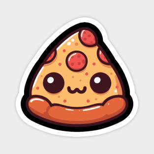 Kawaii Pepperoni Pizza Slice | Cute Kawaii Food Art for Pizza Lovers | Pizza Party Magnet