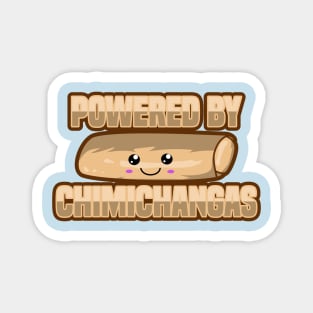 Powered By Chimichangas, Cute Kawaii Chimichanga Magnet