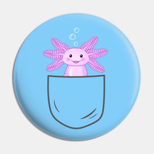 Axolotl inside a pocket Pin