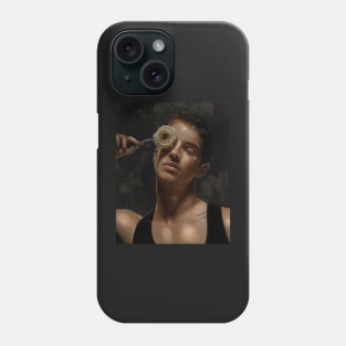 Portrait of Manu Rios in chalk style Phone Case