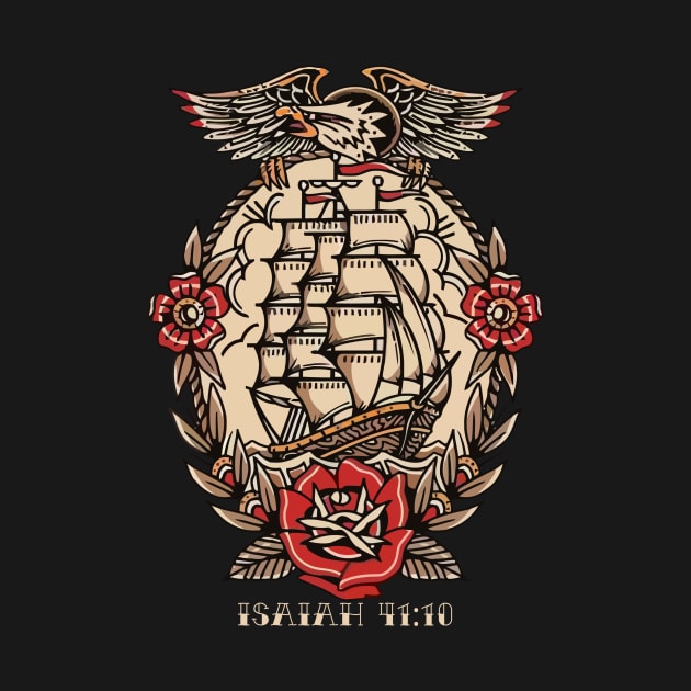 Ship Eagle American Traditional Tattoo Flash by thecamphillips