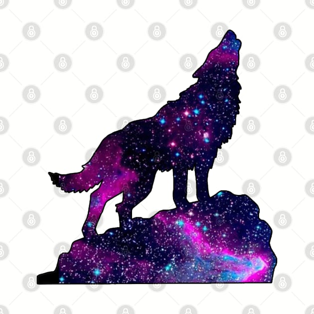 Galaxy Wolf by  The best hard hat stickers 