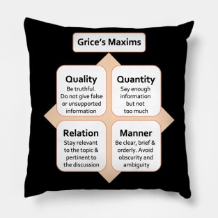 Grice's Maxims Pillow