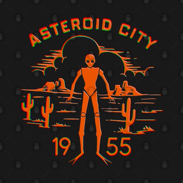 Funny Cool Vintage Alien asteroid city Space by masterpiecesai