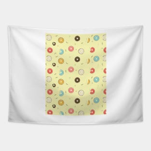 Tasty Yellow Donuts Pattern Tapestry