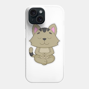 Cat Yoga Meditation Phone Case