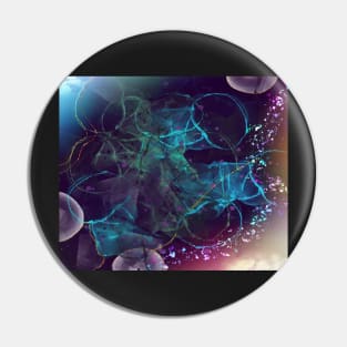 Abstract vivid alcohol ink Pin