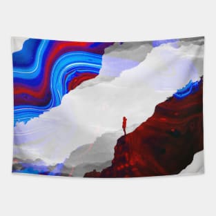 Blue Waves of Isolation Tapestry
