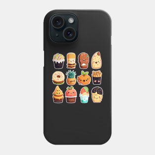 #5 Cute happy food dessert sticker pack Phone Case