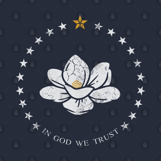 Mississippi Flag In God We Trust by E