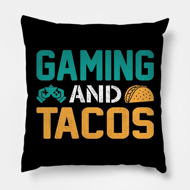 Gaming and Tacos Novelty Video Game Gift Pillow by TheLostLatticework