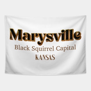 Marysville Black Squirrel Capital Tapestry