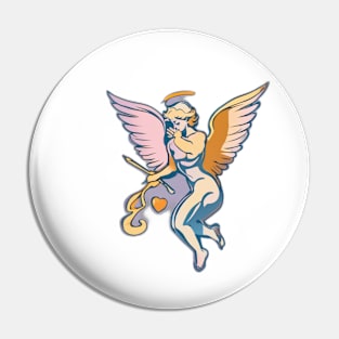 Enchanted Seraph with Sword and Heart No. 684 Pin