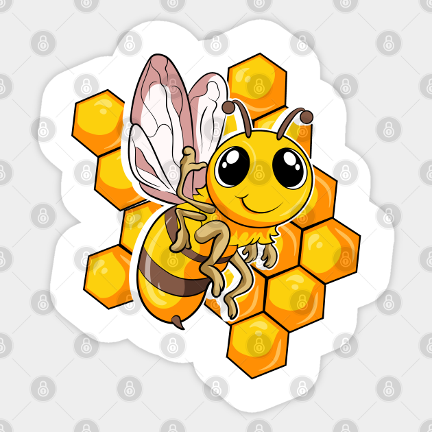 Download Cute Bee Design Cute Bee Sticker Teepublic Au