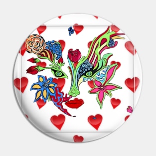 Hearts and Mind Garden Pin