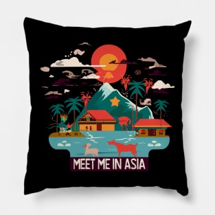 Meet Me In Asia Pillow