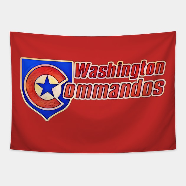 Washington Commandos Football Tapestry by Kitta’s Shop