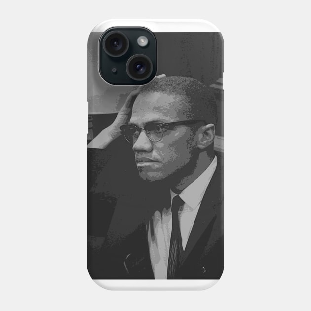 Malcolm X - Face Phone Case by Tamie