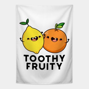 Toothy Fruity Cute Fruit Pun Tapestry