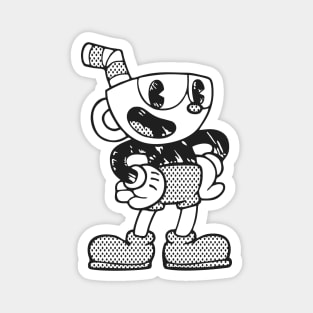 Monochrome Cuphead Magnet