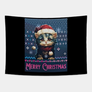 Christmas Cat Tapestry