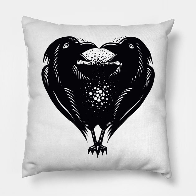 Love raven Pillow by Adorline